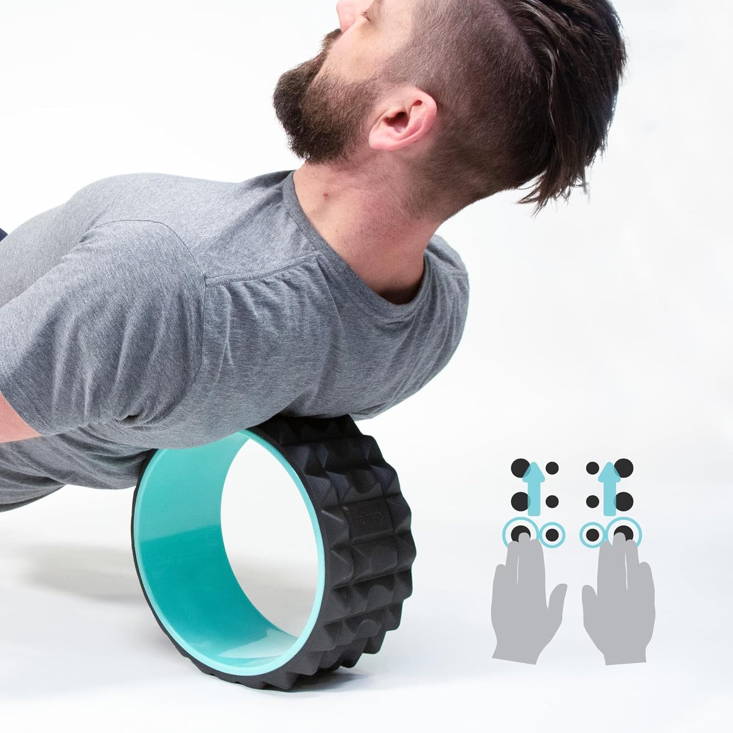 Wheel XR 3-Pack Foam Roller Set, Back & Neck Pain, 10/6/4" Black