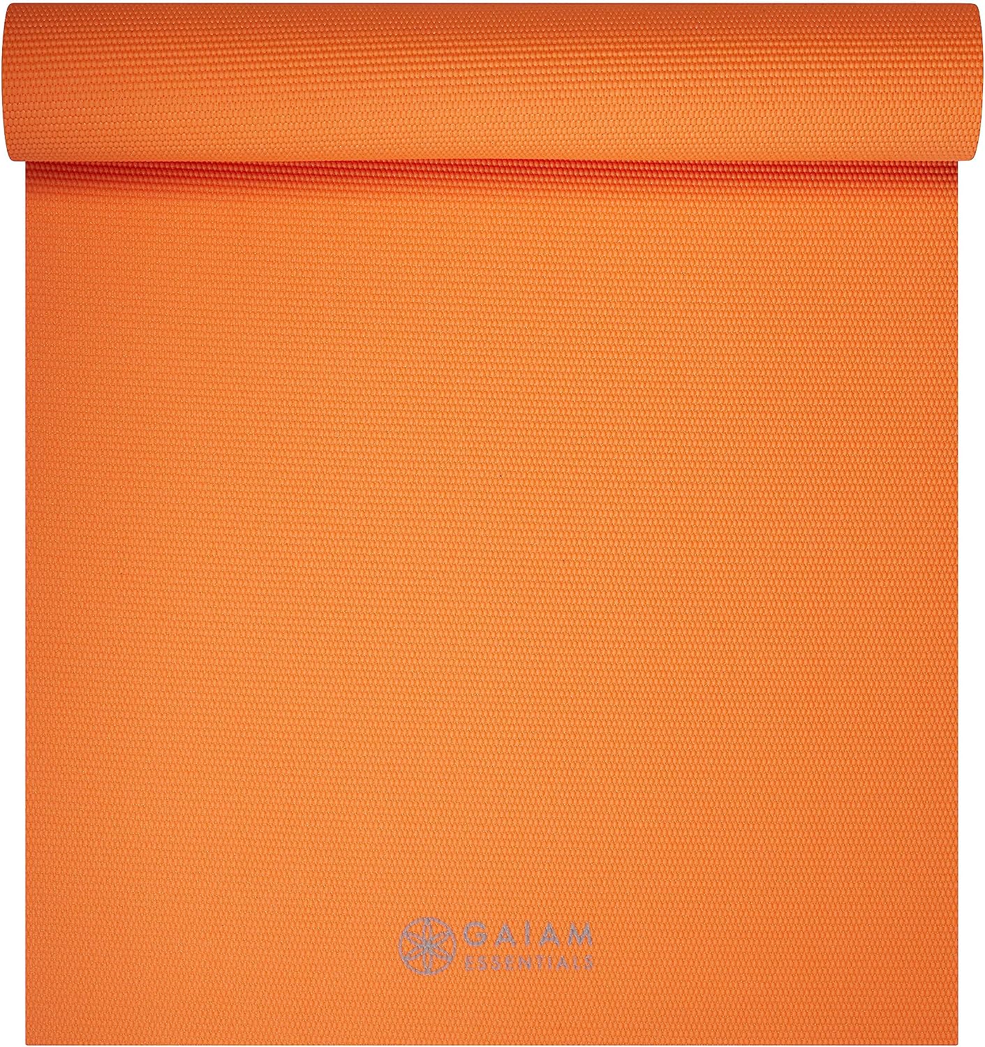 Essentials 1/4" Thin (6mm) Yoga & Pilates, Fitness & Exercise Mat with Easy-Cinch Carrier Strap Cusion Support For Fitness and Gym Workouts