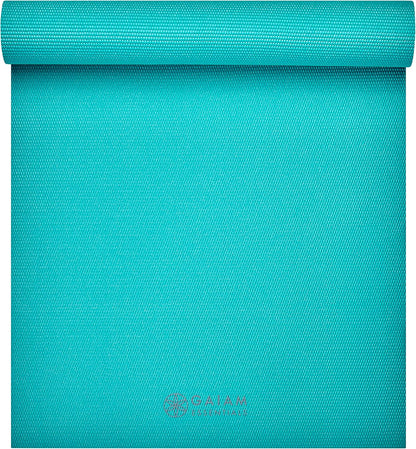 Essentials 1/4" Thin (6mm) Yoga & Pilates, Fitness & Exercise Mat with Easy-Cinch Carrier Strap Cusion Support For Fitness and Gym Workouts