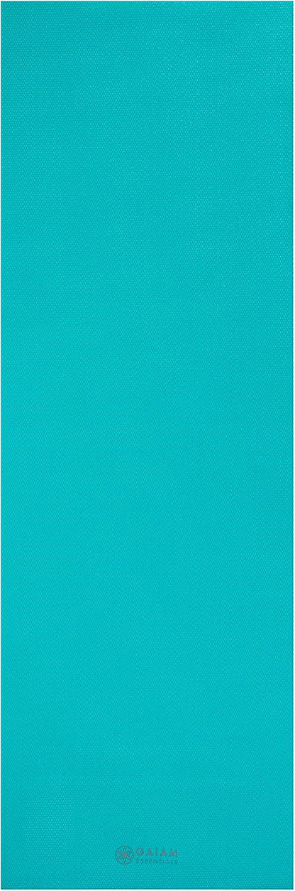 Essentials 1/4" Thin (6mm) Yoga & Pilates, Fitness & Exercise Mat with Easy-Cinch Carrier Strap Cusion Support For Fitness and Gym Workouts