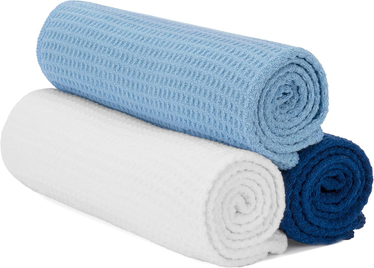 . Microfiber Gym Towels, Yoga Towel for Home and Gym Bag, 16 Inch x 27 Inch, 3 Pack