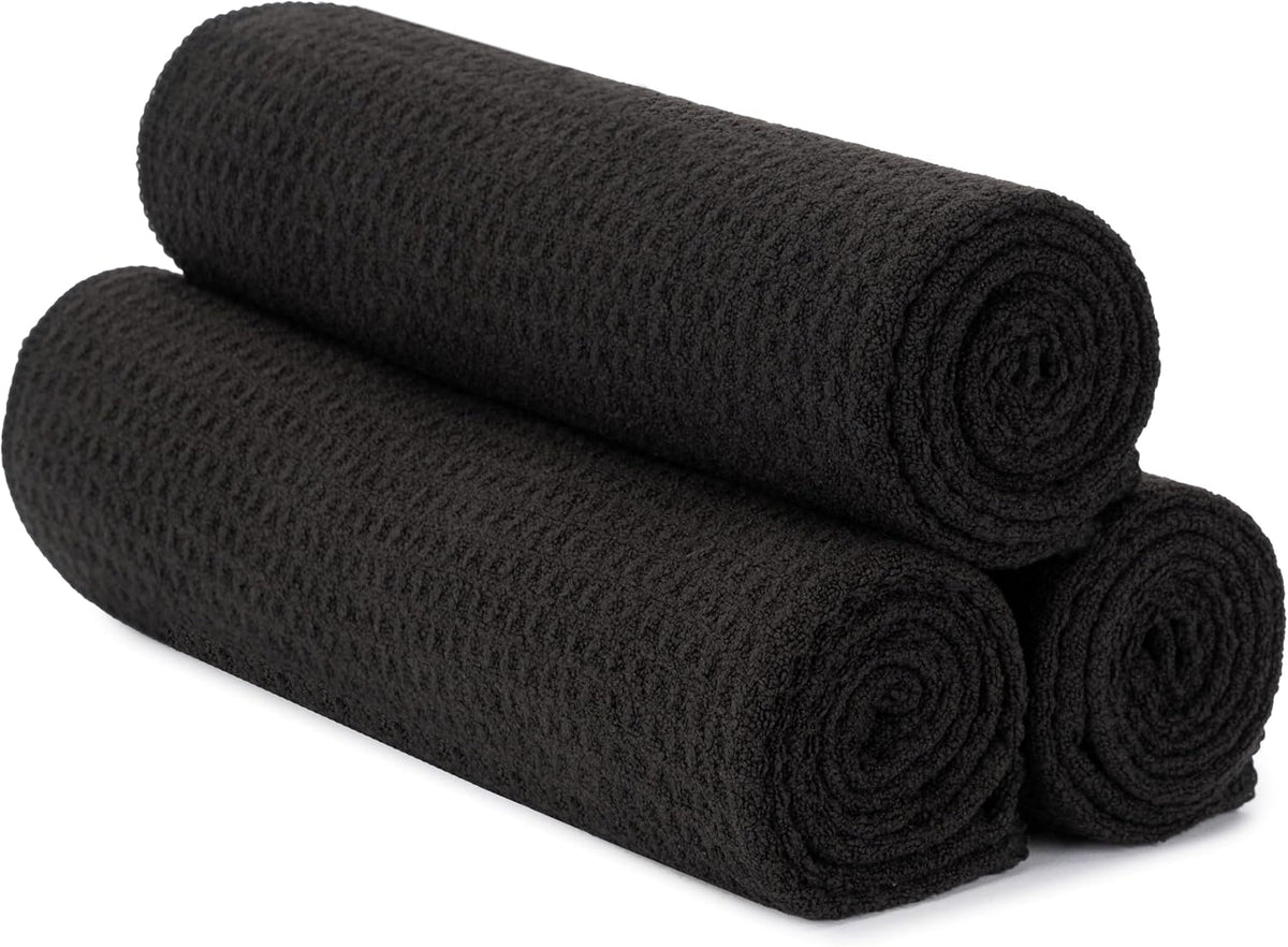 . Microfiber Gym Towels, Yoga Towel for Home and Gym Bag, 16 Inch x 27 Inch, 3 Pack
