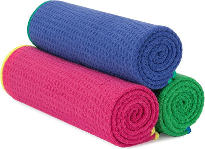 . Microfiber Gym Towels, Yoga Towel for Home and Gym Bag, 16 Inch x 27 Inch, 3 Pack