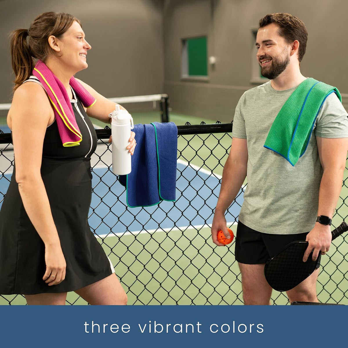 . Microfiber Gym Towels, Yoga Towel for Home and Gym Bag, 16 Inch x 27 Inch, 3 Pack
