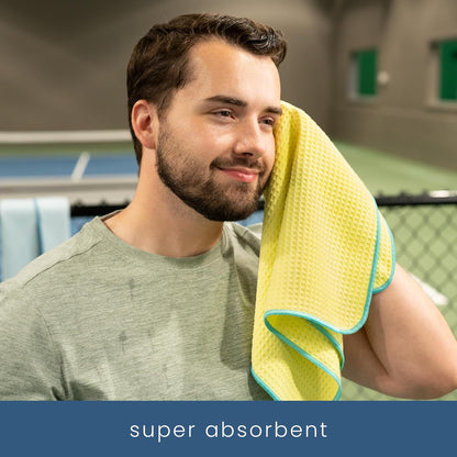 . Microfiber Gym Towels, Yoga Towel for Home and Gym Bag, 16 Inch x 27 Inch, 3 Pack