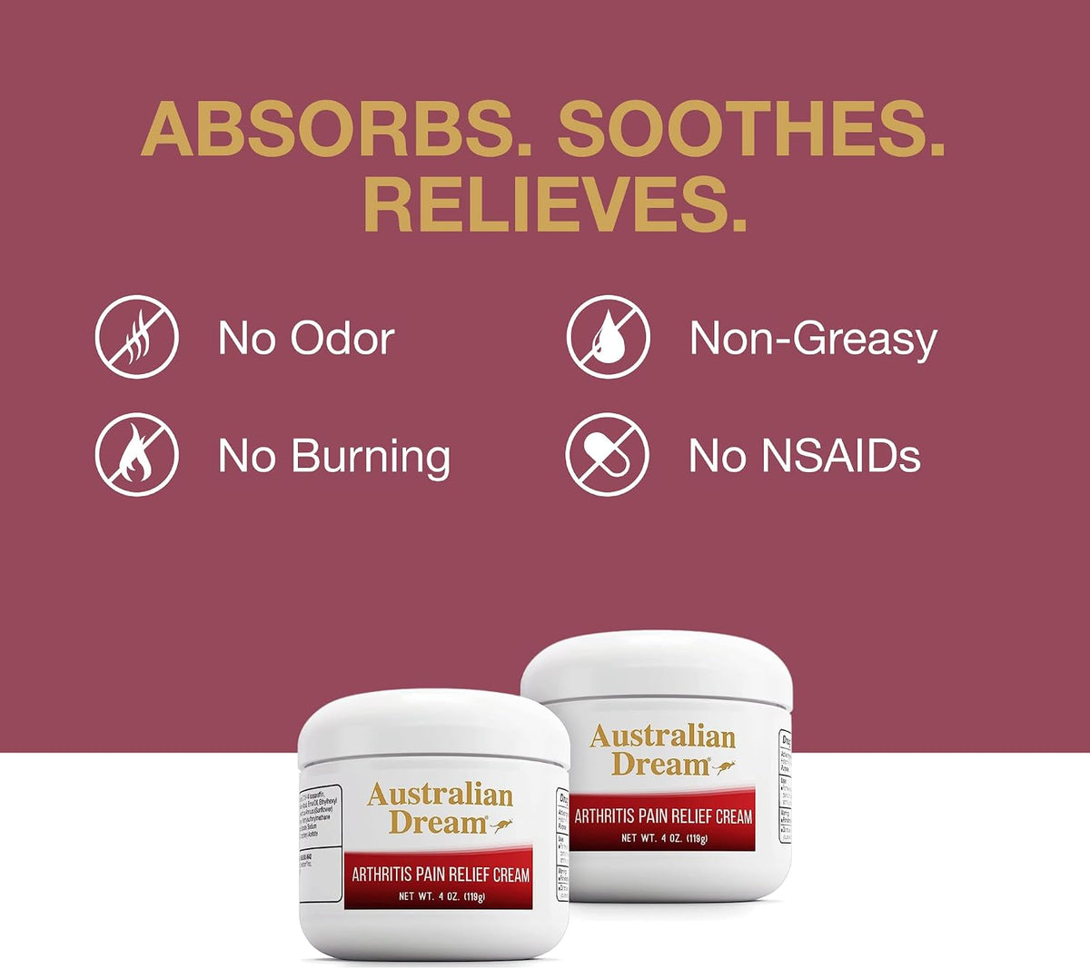 Arthritis Pain Relief Cream, 4 oz Jar