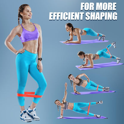 Resistance Bands, Exercise Bands, Workout Bands with Handles, Door Anchor and Ankle Straps, 5 Resistance Levels Fitness Bands for Strength Training, Physical Therapy, and Home Gym Equipment
