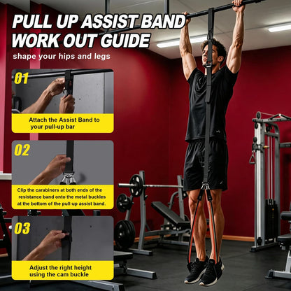 Resistance Bands, Exercise Bands, Workout Bands with Handles, Door Anchor and Ankle Straps, 5 Resistance Levels Fitness Bands for Strength Training, Physical Therapy, and Home Gym Equipment