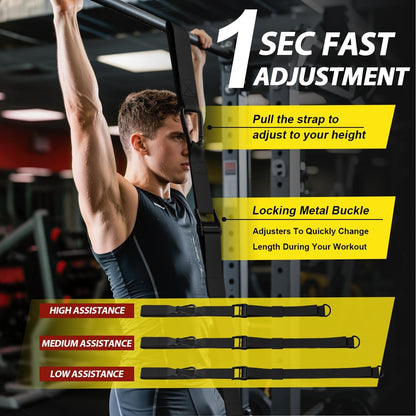 Resistance Bands, Exercise Bands, Workout Bands with Handles, Door Anchor and Ankle Straps, 5 Resistance Levels Fitness Bands for Strength Training, Physical Therapy, and Home Gym Equipment