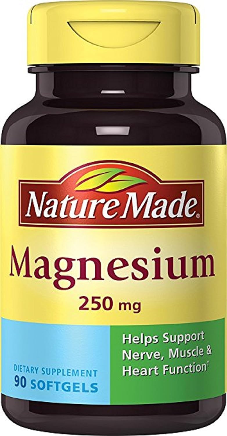 Nature Made Magnesium Oxide 250 mg for Muscle Relaxation, 200 Tablets