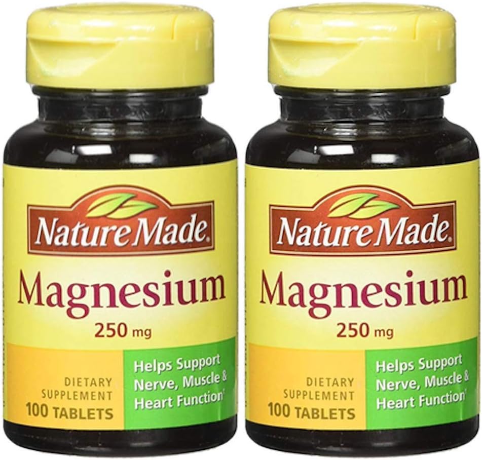Nature Made Magnesium Oxide 250 mg for Muscle Relaxation, 200 Tablets