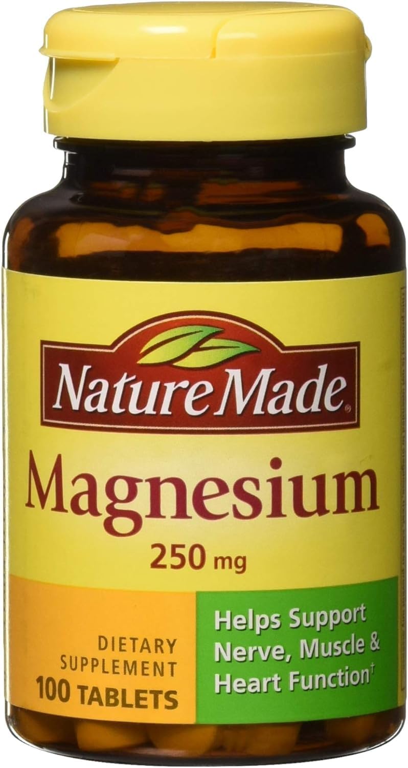 Nature Made Magnesium Oxide 250 mg for Muscle Relaxation, 200 Tablets