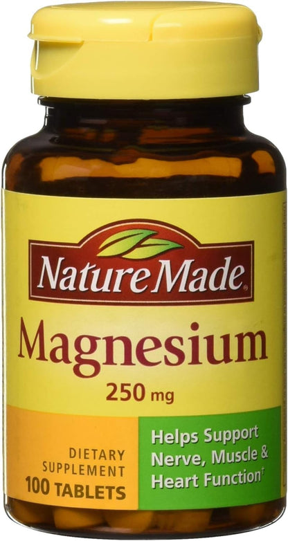 Nature Made Magnesium Oxide 250 mg for Muscle Relaxation, 200 Tablets