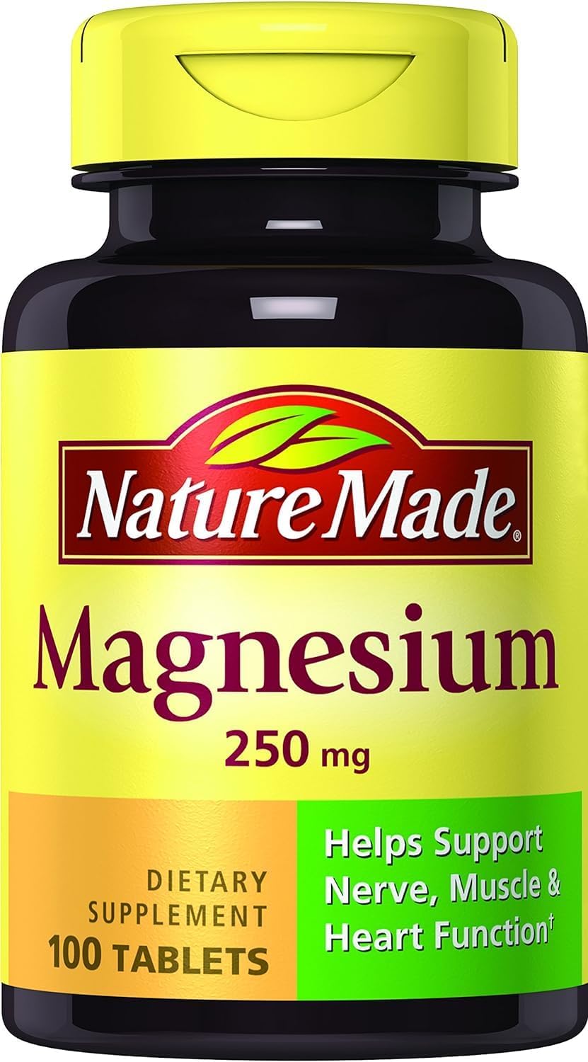 Nature Made Magnesium Oxide 250 mg for Muscle Relaxation, 200 Tablets