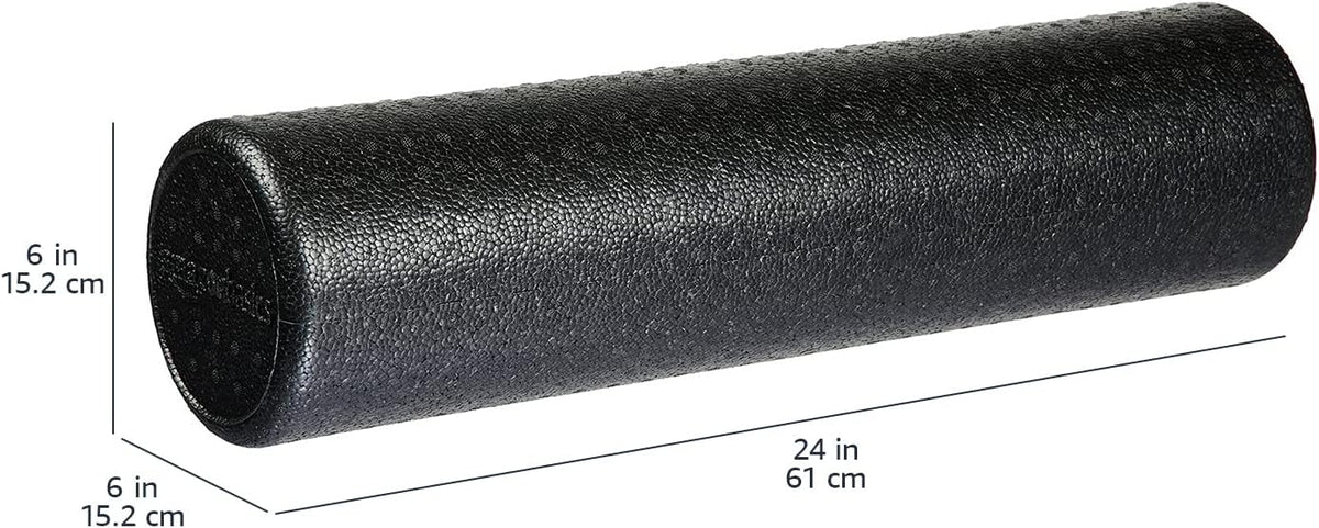 High Density Foam Roller for Exercise and Recovery, 24 Inches, Black