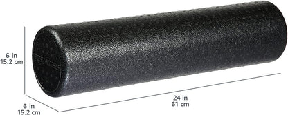 High Density Foam Roller for Exercise and Recovery, 24 Inches, Black