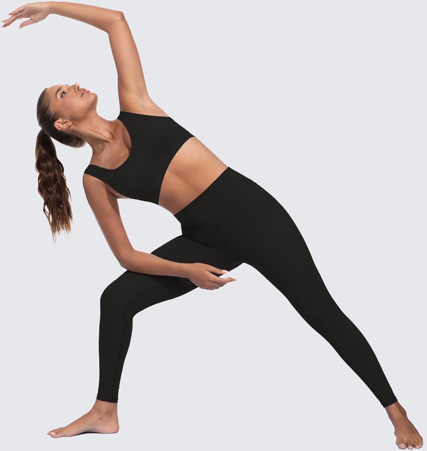 Light Impact Seamless Sports Bras for Women - Wireless Stretchy Comfort Yoga Bra