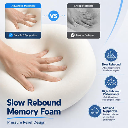 Purroch G-Shape Memory Foam Travel Pillow, Neck Pillow