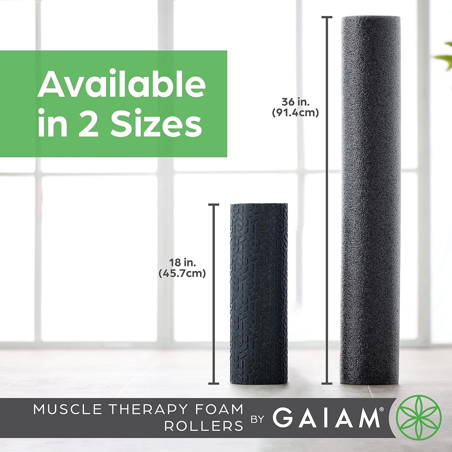 Restore Foam Roller, Muscle Recovery, 36" Long | High-Density EVA Foam | Deep Tissue Massage | Pre & Post-Workout Muscle Recovery | Multiple Sizes | Home & Gym