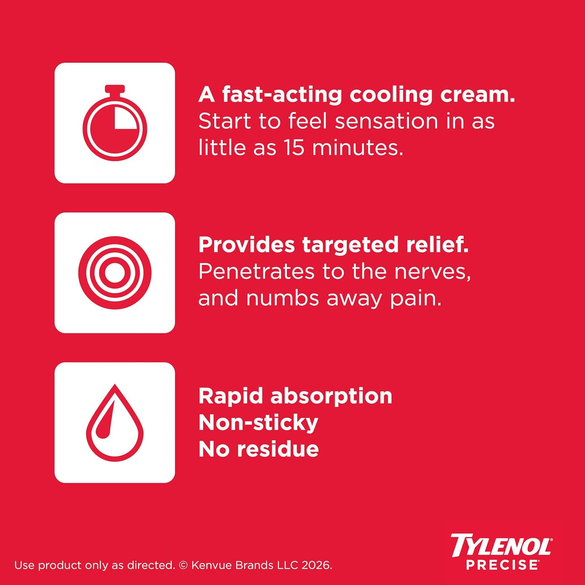 Precise Cooling Sensation Pain Relieving Cream, 4 oz