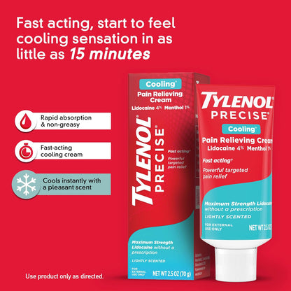 Precise Cooling Sensation Pain Relieving Cream, 4 oz
