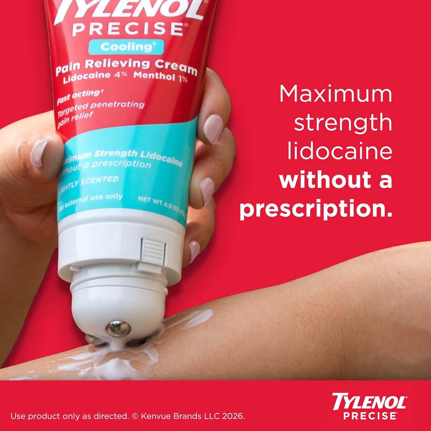 Precise Cooling Sensation Pain Relieving Cream, 4 oz