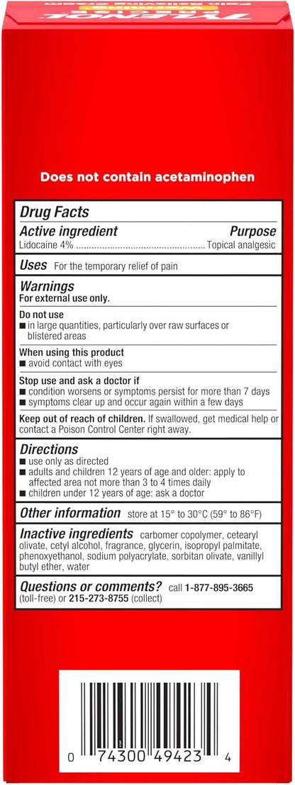 Precise Cooling Sensation Pain Relieving Cream, 4 oz