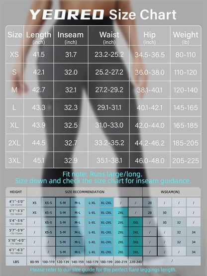 CoreFlex Women Workout Flare Leggings with Pockets Hidden Scrunch High Waisted Cargo Gym Yoga No Front Seam Leggings