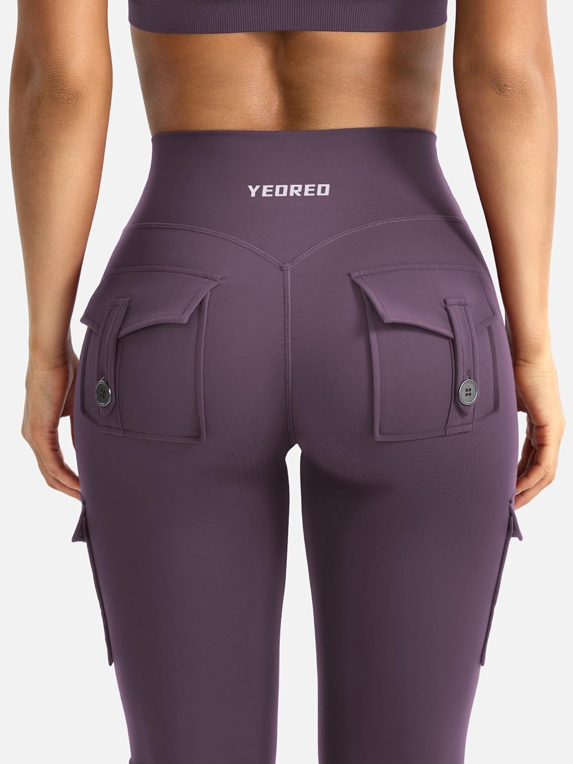 CoreFlex Women Workout Flare Leggings with Pockets Hidden Scrunch High Waisted Cargo Gym Yoga No Front Seam Leggings