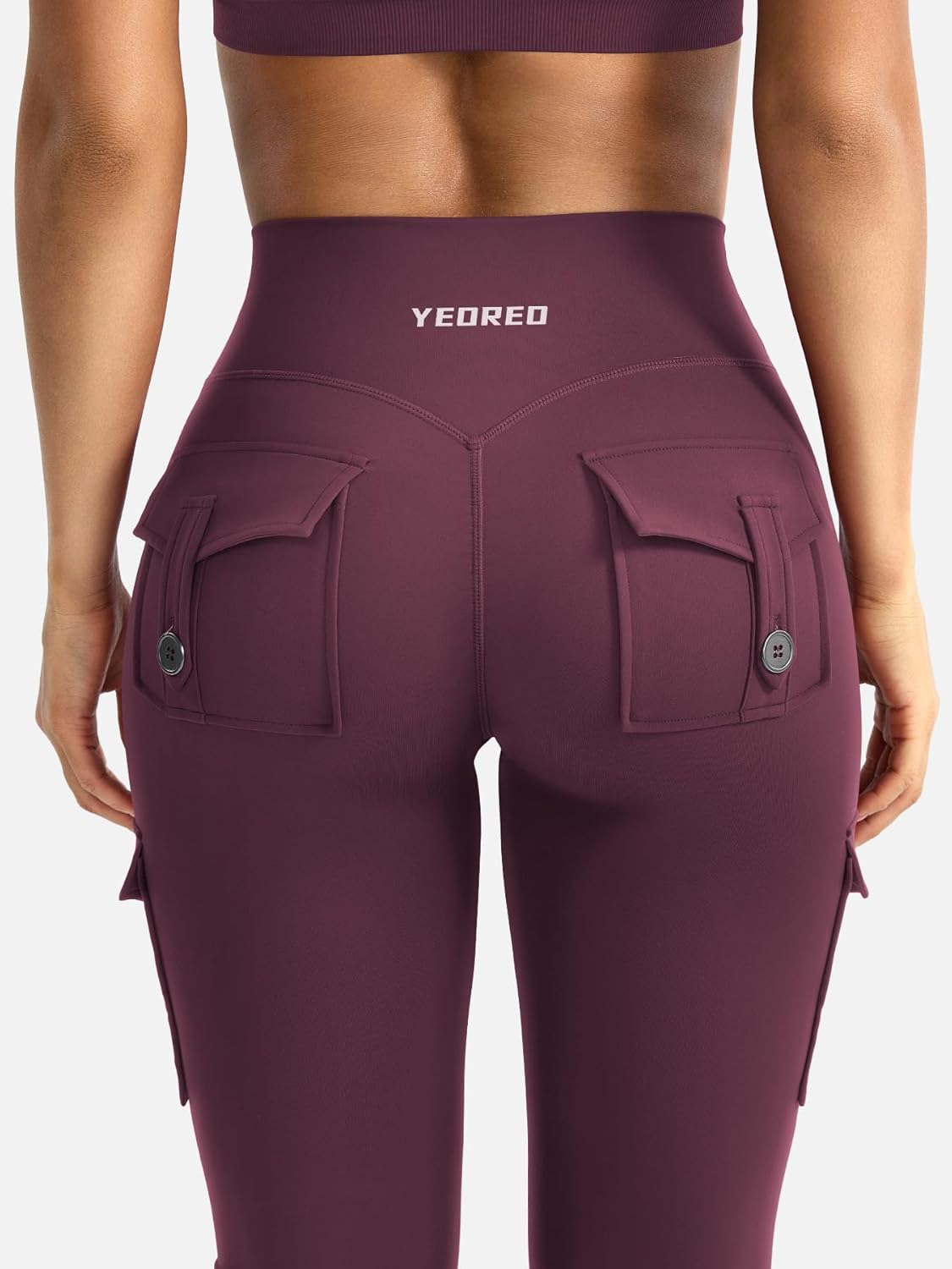 CoreFlex Women Workout Flare Leggings with Pockets Hidden Scrunch High Waisted Cargo Gym Yoga No Front Seam Leggings
