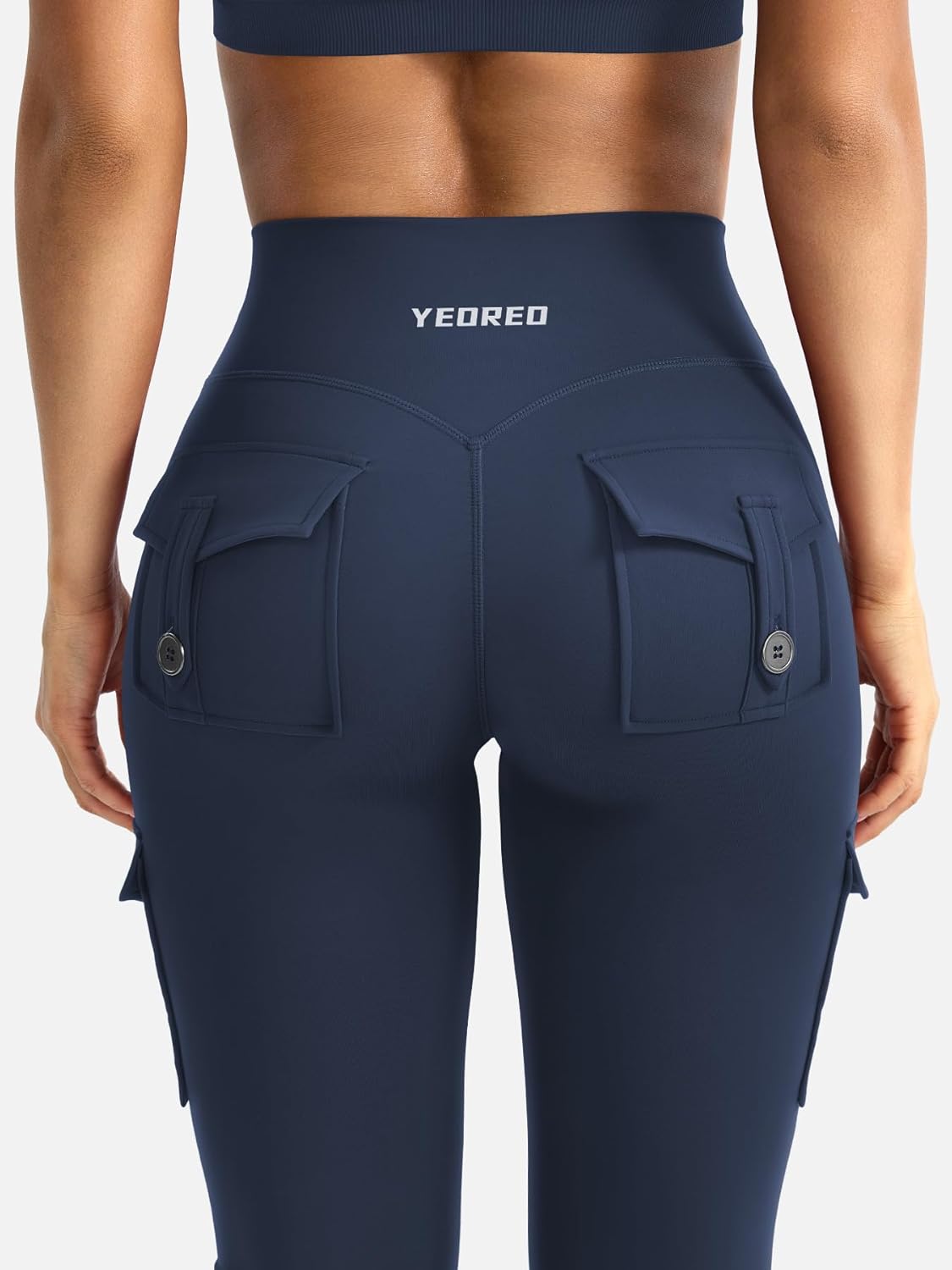 CoreFlex Women Workout Flare Leggings with Pockets Hidden Scrunch High Waisted Cargo Gym Yoga No Front Seam Leggings