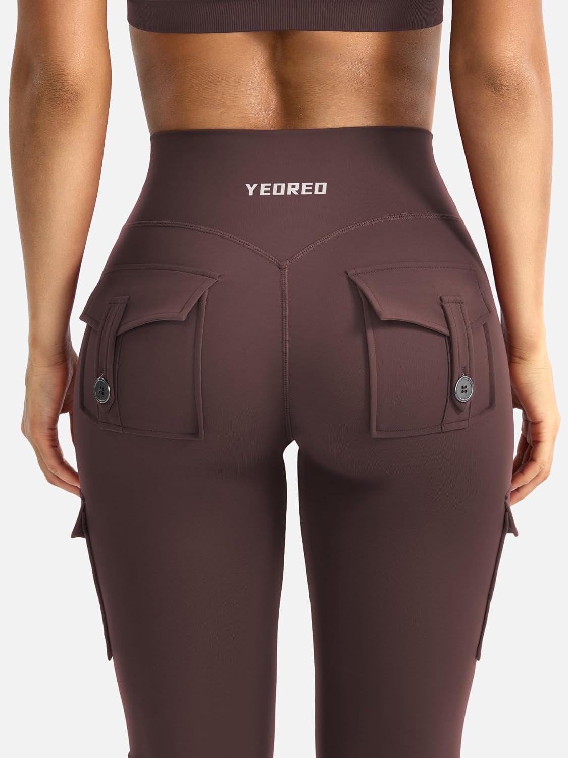 CoreFlex Women Workout Flare Leggings with Pockets Hidden Scrunch High Waisted Cargo Gym Yoga No Front Seam Leggings