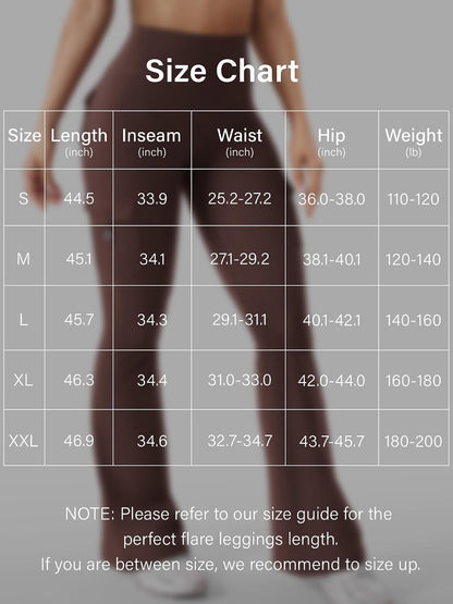 CoreFlex Women Workout Flare Leggings with Pockets Hidden Scrunch High Waisted Cargo Gym Yoga No Front Seam Leggings