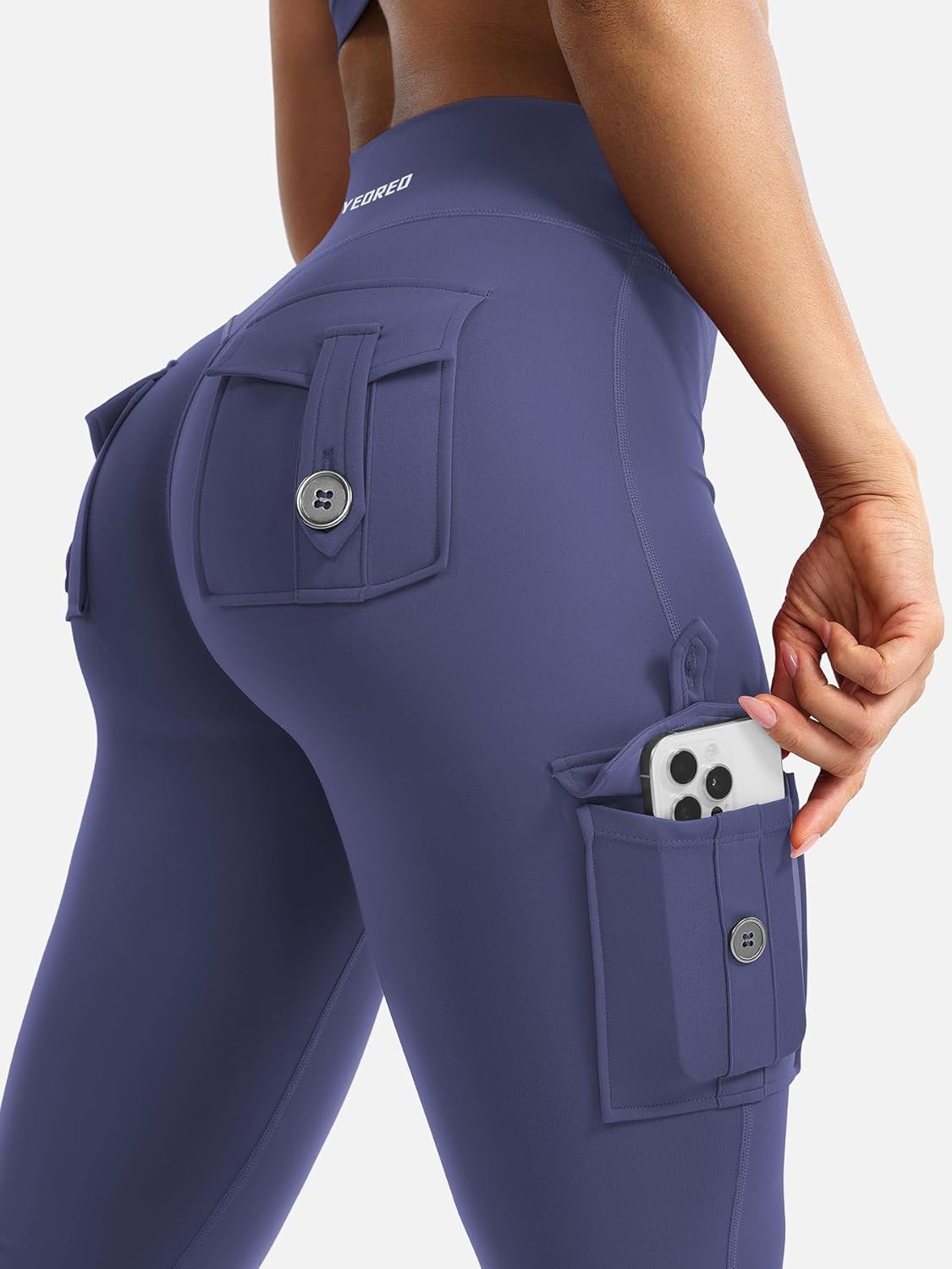 CoreFlex Women Workout Flare Leggings with Pockets Hidden Scrunch High Waisted Cargo Gym Yoga No Front Seam Leggings