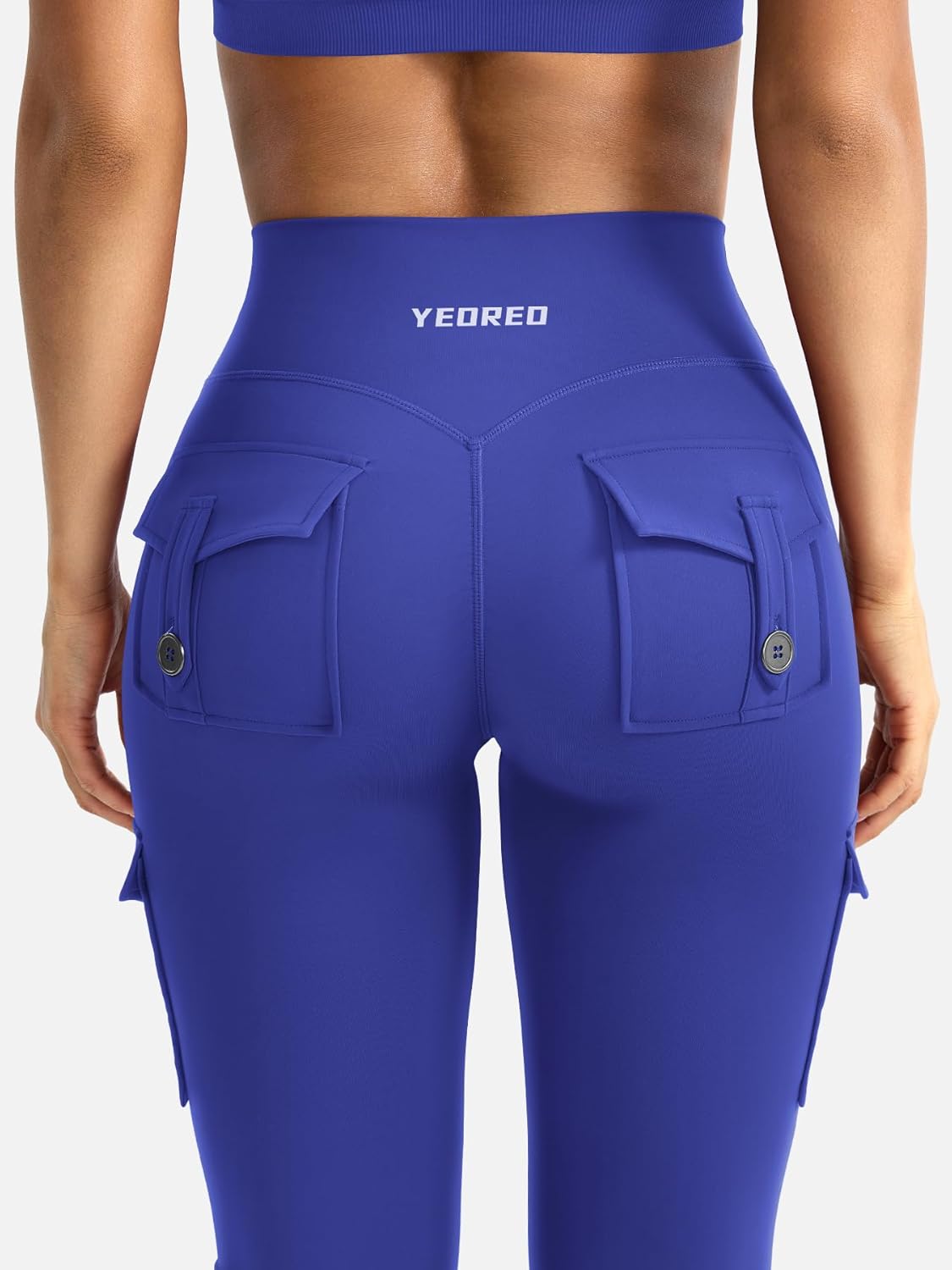 CoreFlex Women Workout Flare Leggings with Pockets Hidden Scrunch High Waisted Cargo Gym Yoga No Front Seam Leggings