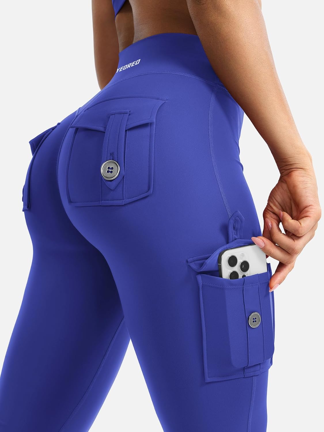 CoreFlex Women Workout Flare Leggings with Pockets Hidden Scrunch High Waisted Cargo Gym Yoga No Front Seam Leggings