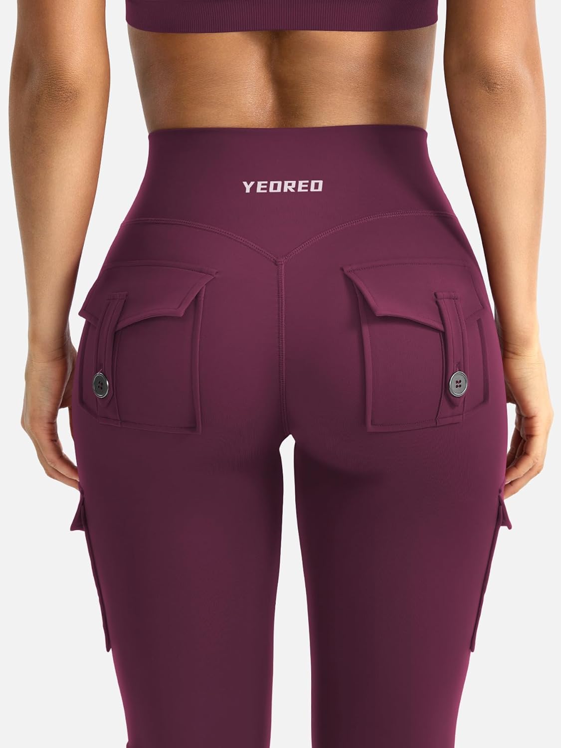 CoreFlex Women Workout Flare Leggings with Pockets Hidden Scrunch High Waisted Cargo Gym Yoga No Front Seam Leggings
