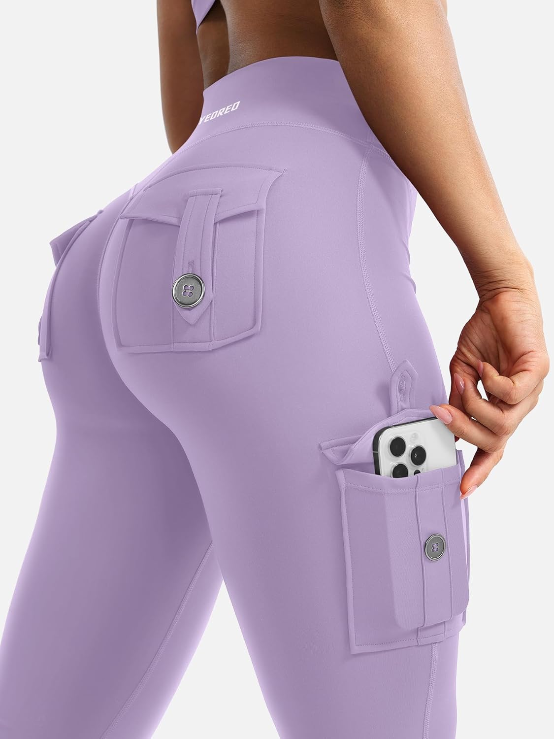 CoreFlex Women Workout Flare Leggings with Pockets Hidden Scrunch High Waisted Cargo Gym Yoga No Front Seam Leggings