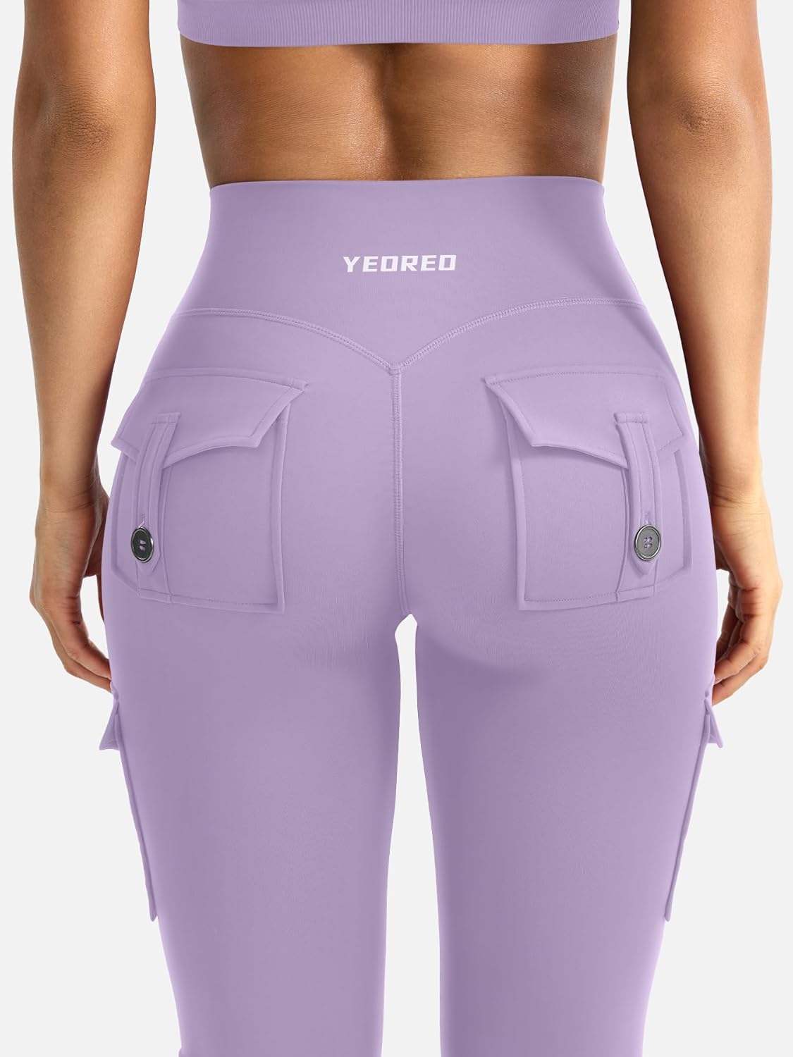 CoreFlex Women Workout Flare Leggings with Pockets Hidden Scrunch High Waisted Cargo Gym Yoga No Front Seam Leggings