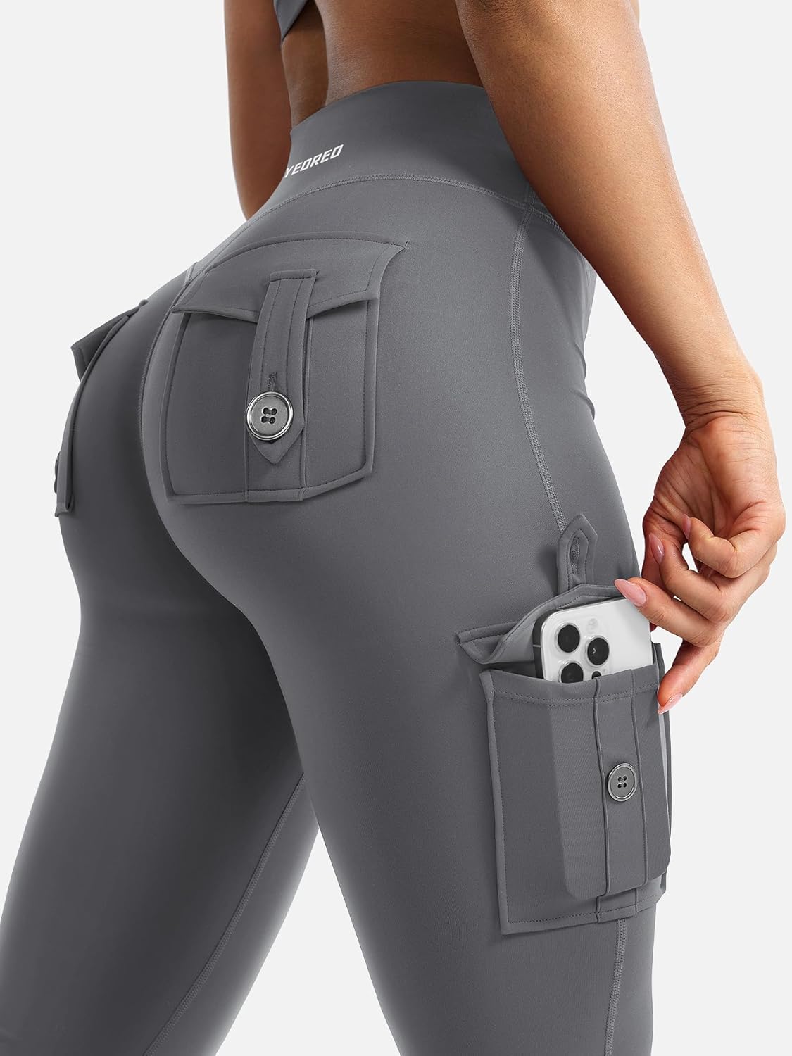CoreFlex Women Workout Flare Leggings with Pockets Hidden Scrunch High Waisted Cargo Gym Yoga No Front Seam Leggings
