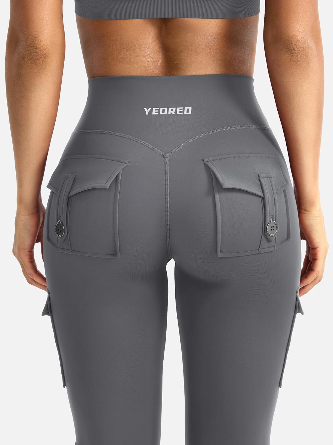 CoreFlex Women Workout Flare Leggings with Pockets Hidden Scrunch High Waisted Cargo Gym Yoga No Front Seam Leggings