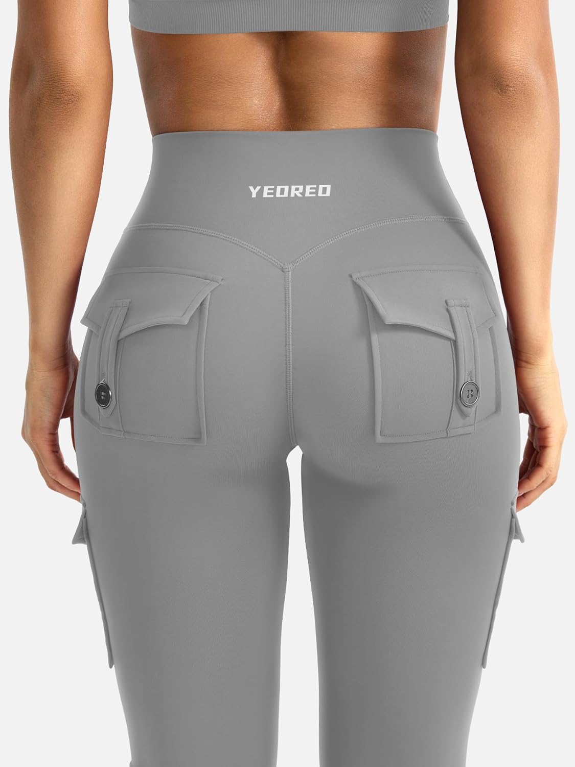 CoreFlex Women Workout Flare Leggings with Pockets Hidden Scrunch High Waisted Cargo Gym Yoga No Front Seam Leggings