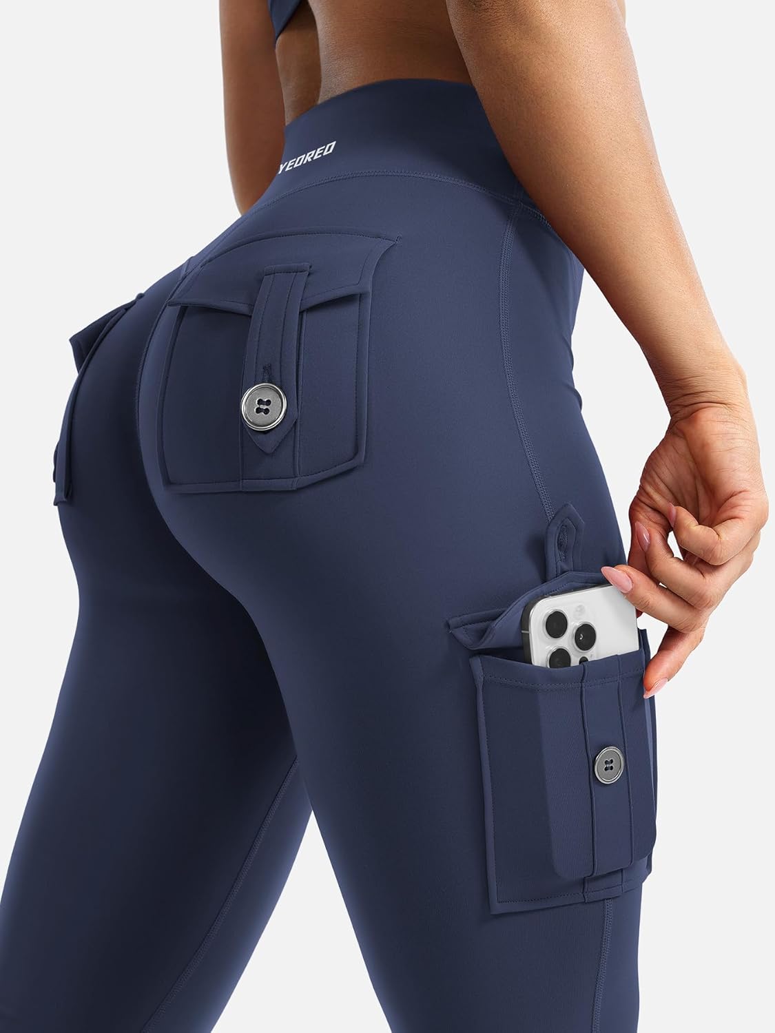 CoreFlex Women Workout Flare Leggings with Pockets Hidden Scrunch High Waisted Cargo Gym Yoga No Front Seam Leggings