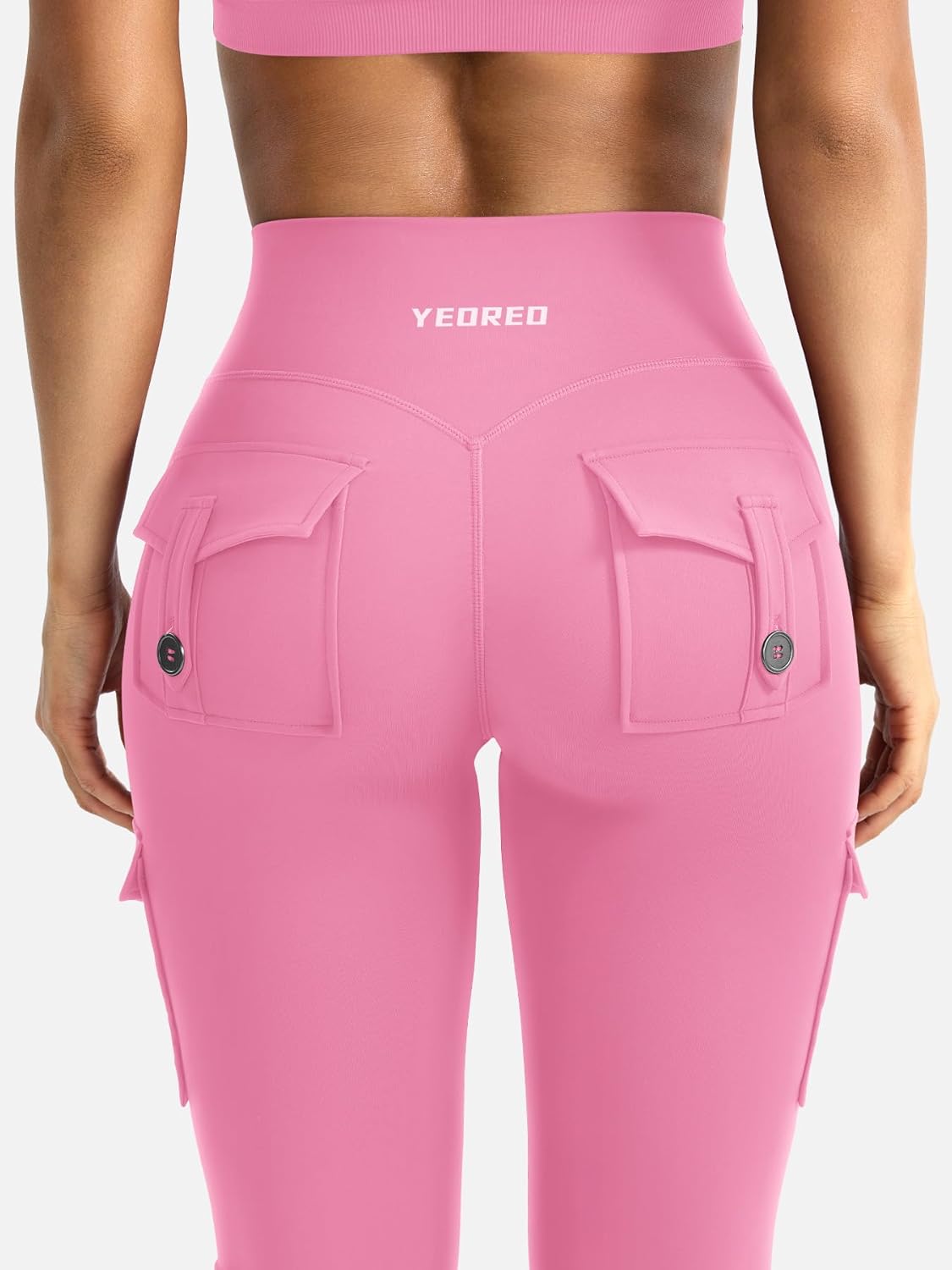 CoreFlex Women Workout Flare Leggings with Pockets Hidden Scrunch High Waisted Cargo Gym Yoga No Front Seam Leggings