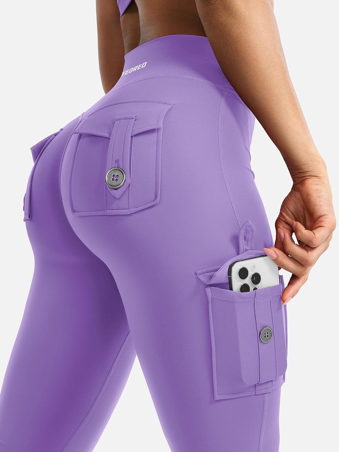CoreFlex Women Workout Flare Leggings with Pockets Hidden Scrunch High Waisted Cargo Gym Yoga No Front Seam Leggings