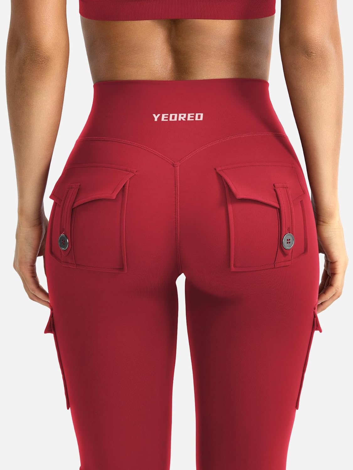 CoreFlex Women Workout Flare Leggings with Pockets Hidden Scrunch High Waisted Cargo Gym Yoga No Front Seam Leggings