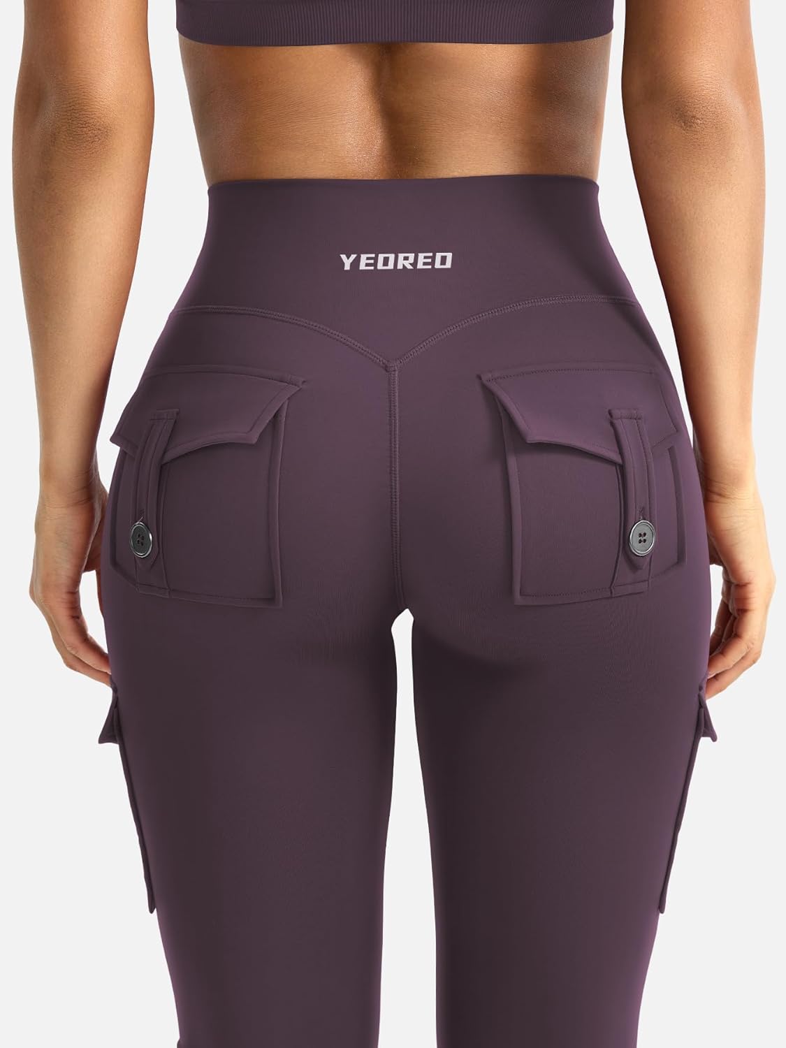 CoreFlex Women Workout Flare Leggings with Pockets Hidden Scrunch High Waisted Cargo Gym Yoga No Front Seam Leggings