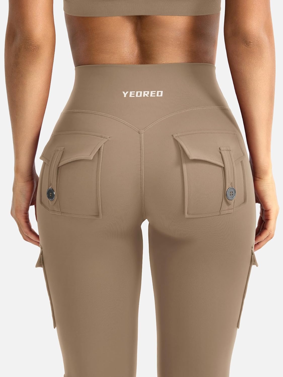 CoreFlex Women Workout Flare Leggings with Pockets Hidden Scrunch High Waisted Cargo Gym Yoga No Front Seam Leggings