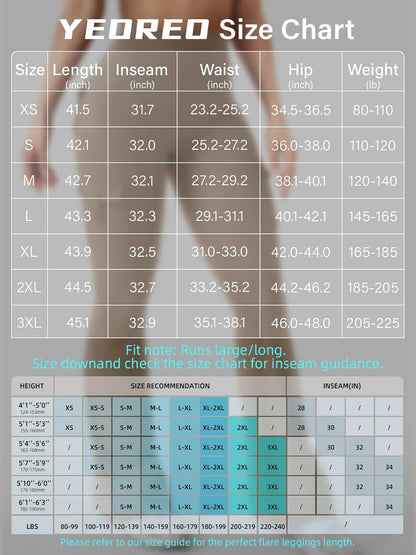 CoreFlex Women Workout Flare Leggings with Pockets Hidden Scrunch High Waisted Cargo Gym Yoga No Front Seam Leggings