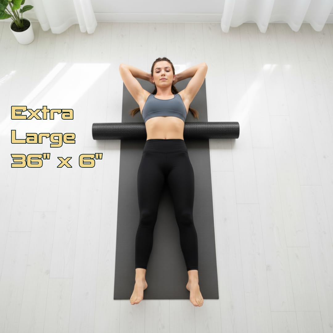 Fitizen Foam Roller – Muscle Massage Rehab Stiff Back Pain Physical Therapy Deep Tissue Firm Exercise Equipment Home Gym Stress Yoga Pilates for The Fit Citizen